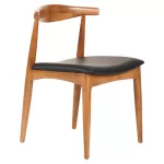 KΑΡΕΚΛΑ ΤΡΑΠΕΖΑΡΙΑΣ ALOR RUBBERWOOD ΚΑΡΥΔΙ-ΜΑΥΡΟ PU 55x51x75Υεκ -Τιμή Σετ 2 τεμ.