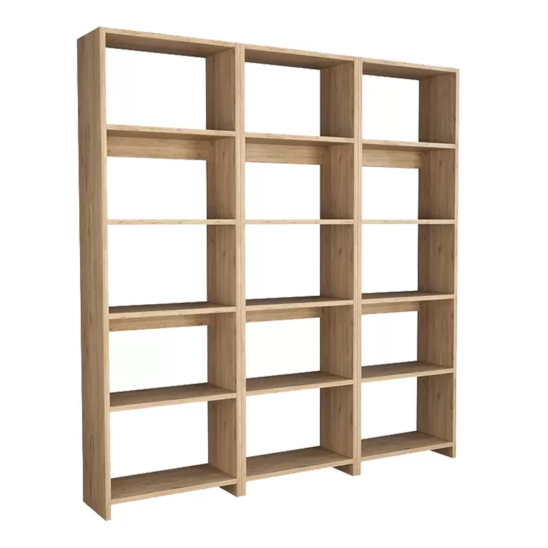 Βιβλιοθήκη Rabuku σε oak απόχρωση 146x22x160εκ