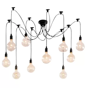 WIRED Vintage Κρεμαστό Φωτιστικό Οροφής με Ντουί 10 x E27