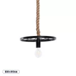 VELO Vintage Κρεμαστό Φωτιστικό Οροφής Μαύρο & Μπεζ