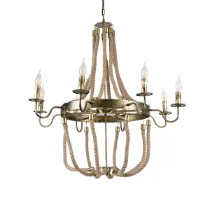 VICTORIAN Vintage Κρεμαστό Φωτιστικό Οροφής Μπρούτζινο & Μπε