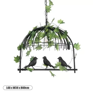 NEST Vintage Κρεμαστό Φωτιστικό Οροφής Μαύρο Πράσινο