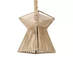 ROUGE Boho Κρεμαστό Φωτιστικό Πλέγμα Μονόφωτο 1 x E27 IP20 Μπεζ Σχοινί - Μ21 x Π21 x Y27cm