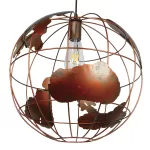 EARTH Vintage Κρεμαστό Φωτιστικό Φιγούρα Μονόφωτο 1 x E27 IP20 Χάλκινο Μέταλλο - Μ40 x Π40 x Y40cm