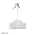 RAMSON Μοντέρνο Κρεμαστό Φωτιστικό Οροφής με Ντουί Λευκό & Μ