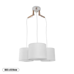 RAMSON Μοντέρνο Κρεμαστό Φωτιστικό Οροφής με Ντουί Λευκό & Μ