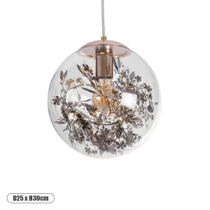 HARPER Μοντέρνο Κρεμαστό Φωτιστικό Οροφής με Ντουί Διάφανο &