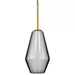 AMARIS Μοντέρνο Κρεμαστό Φωτιστικό Οροφής με Ντουί 1 x E27 AC 220-240V IP20 - Χρυσό Πλατίνα & Μαύρο Φιμέ - Μ17 x Π17 x Υ30cm