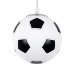 FOOTBALL Παιδικό Κρεμαστό Φωτιστικό Μπάλα Μονόφωτο 1 x E27 IP20 Λευκό & Μαύρο Γυαλί - Μ15 x Π15 x Y18cm