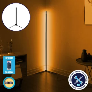 Μοντέρνο Minimal Επιτραπέζιο Μαύρο Φωτιστικό 50cm LED 8 Watt με Ασύρματο Χειριστήριο RF & Dimmer Θερμό Λευκό 3000k ALIEN Design GLOBO-50-3