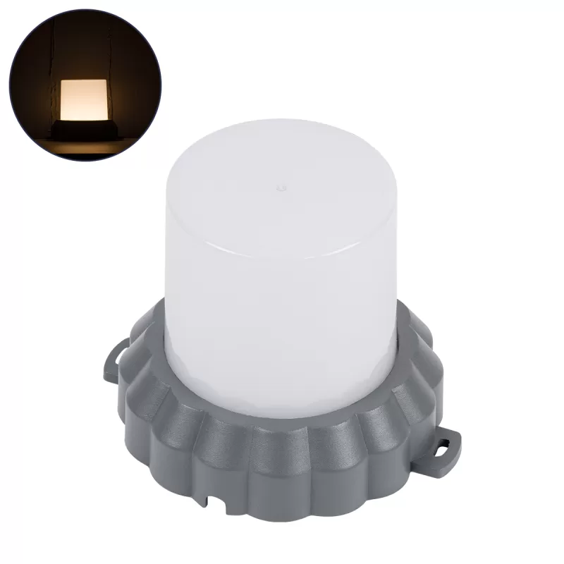 WALLLIGHT-MONA 90629 Φωτιστικό Τοίχου - Απλίκα Point Light LED 12W 1320lm 360° DC 24V Αδιάβροχο IP65 Φ13 x Υ12.5cm Θερμό Λευκό 3000K - Γκρι Ανθρακί