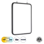 NEROBA Κρεμαστό Φωτιστικό Οροφής Linear Design LED CCT 18W 1980lm 360° AC 220-240V - Εναλλαγή Φωτισμού μέσω Διακόπτη On/Off All In One Ψυχρό 6000k+Φυσικό 4500k+Θερμό 2700k Μ29 x Π2 x Υ36cm - Μαύρο