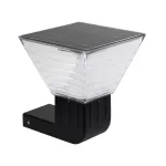 GRACIOUS Φωτιστικό Κολωνάκι Κήπου LED 10W 330lm 120° με Ενσωματωμένο Φωτοβολταϊκό Panel 6V 2W & Επαναφορτιζόμενη Μπαταρία Li-ion 3.2V 1800mAh με Αισθητήρα Ημέρας-Νύχτας Αδιάβροχο IP65 Θερμό Λευκό 2700K - Ψυχρό Λευκό 6000K - Γκρι Ανθρακί - Μ29 x Π24 x Υ24cm