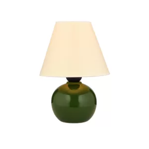 FANCY Vintage Επιτραπέζιο Φωτιστικό Πορτατίφ με Ντουί 1 x E27 AC 220-240V IP20 - Πράσινο & Μπεζ - Μ18 x Π18 x Υ24cm