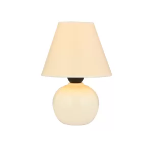 FANCY Vintage Επιτραπέζιο Φωτιστικό Πορτατίφ με Ντουί 1 x E27 AC 220-240V IP20 - Μπεζ - Μ18 x Π18 x Υ24cm