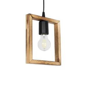 EDISON Vintage Κρεμαστό Φωτιστικό Οροφής με Ντουί 1 x E27 AC 220-240V IP20 - Μπεζ & Μαύρο - Μ19 x Π5 x Υ22cm