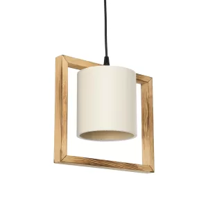 CUP Vintage Κρεμαστό Φωτιστικό Οροφής με Ντουί 1 x E27 AC 220-240V IP20 - Μπεζ & Λευκό - Μ28 x Π14 x Υ24cm