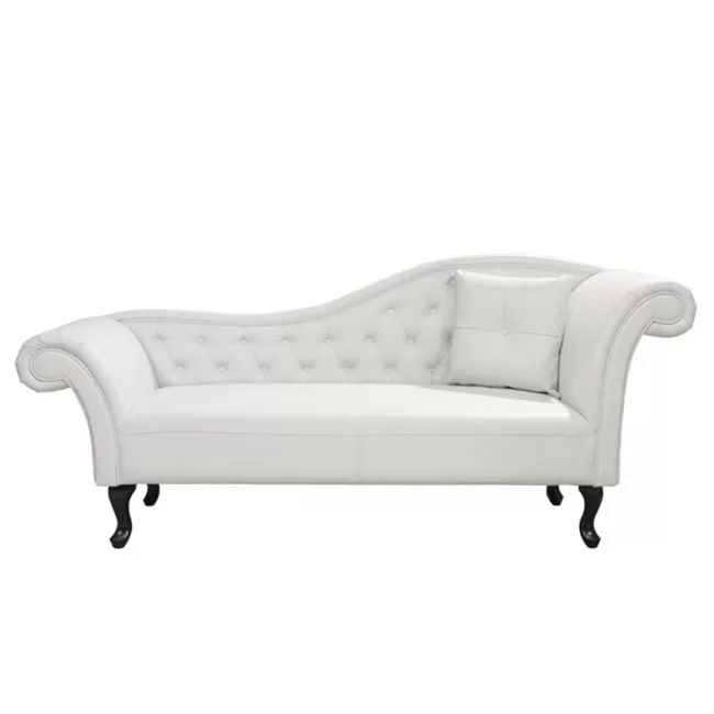 ΑΝΑΚΛΙΝΔΡΟ T.CHESTERFIELD NIOVI PU ΛΕΥΚΟ-ΜΑΥΡΑ ΠΟΔΙΑ(ΔΕΞΙ)190x61x84Yεκ