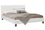 Κρεβάτι Nevil 150x200 PU χρώμα λευκό ματ