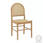 Καρέκλα Alessia ξύλο οξιάς-rattan φυσικό 43x44x89εκ