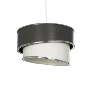 SONIA Μοντέρνο Κρεμαστό Φωτιστικό Οροφής με Ντουί 1 x E27 AC 220-240V IP20 - Γκρι & Λευκό - Μ30 x Π30 x Υ24cm