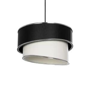 SONIA Μοντέρνο Κρεμαστό Φωτιστικό Οροφής με Ντουί 1 x E27 AC 220-240V IP20 - Λευκό & Μαύρο - Μ30 x Π30 x Υ24cm