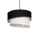 SONIA Μοντέρνο Κρεμαστό Φωτιστικό Οροφής με Ντουί 1 x E27 AC 220-240V IP20 - Μαύρο & Λευκό - Μ30 x Π30 x Υ24cm