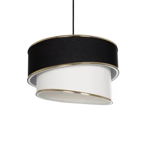 SONIA Μοντέρνο Κρεμαστό Φωτιστικό Οροφής με Ντουί 1 x E27 AC 220-240V IP20 - Μαύρο & Λευκό - Μ30 x Π30 x Υ24cm