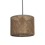 CLAIRIE Μοντέρνο Κρεμαστό Φωτιστικό Οροφής με Ντουί 1 x E27 AC 220-240V IP20 - Καφέ - Μ22 x Π22 x Υ18cm