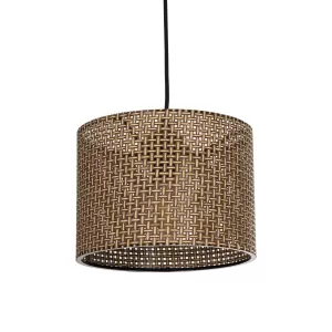 CLAIRIE Μοντέρνο Κρεμαστό Φωτιστικό Οροφής με Ντουί 1 x E27 AC 220-240V IP20 - Καφέ - Μ22 x Π22 x Υ18cm