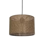 CLAIRIE Μοντέρνο Κρεμαστό Φωτιστικό Οροφής με Ντουί 1 x E27 AC 220-240V IP20 - Καφέ - Μ30 x Π30 x Υ22cm