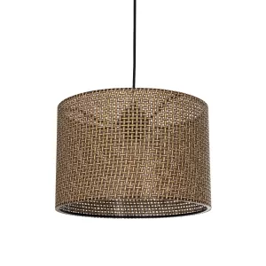 CLAIRIE Μοντέρνο Κρεμαστό Φωτιστικό Οροφής με Ντουί 1 x E27 AC 220-240V IP20 - Καφέ - Μ30 x Π30 x Υ22cm