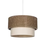 SISSIE Μοντέρνο Κρεμαστό Φωτιστικό Οροφής με Ντουί 1 x E27 AC 220-240V IP20 - Καφέ & Μπεζ - Μ30 x Π30 x Υ23cm