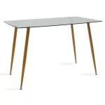 Τραπέζι Chloe γυάλινο ανθρακί 120x70x75εκ