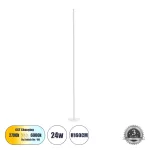 DALUMA Μοντέρνο Επιδαπέδιο Φωτιστικό LED 24W 2640lm 200° AC 220-240V IP20 Ρυθμιζόμενο Λευκό CCT από 2700K έως 6000K - Λευκό - Μ18 x Π18 x Υ160cm