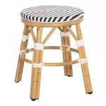 ΣΚΑΜΠΟ ΑΛΟΥΜΙΝΙΟΥ CHINO BAMBOO LOOK-TEXTILENE ΛΕΥΚΟ-ΜΑΥΡΟ Φ36x46Υεκ.