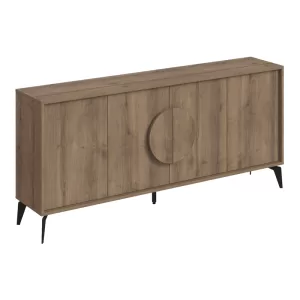 Μπουφές Gora σε απόχρωση ανοιχτό καρυδί 180x35.6x82εκ