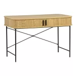 Γραφείο εργασίας Scandi MDF/Metal σε φυσική απόχρωση με μεταλλικά μαύρα πόδια 120x60x76,5εκ