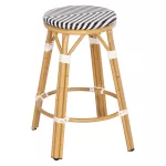 ΣΚΑΜΠΟ ΑΛΟΥΜΙΝΙΟΥ CHINO BAMBOO LOOK TEXTILENE ΜΑΥΡΟ 43x43x65Υεκ