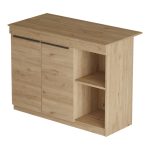 Τραπέζι-πάγκος κουζίνας Kogile σε φυσική απόχρωση 120x60x88.2εκ