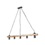 Φωτιστικό οροφής πεντάφωτο Lagoon Ε27 σε καφέ απόχρωση 100x8.5x10.5εκ