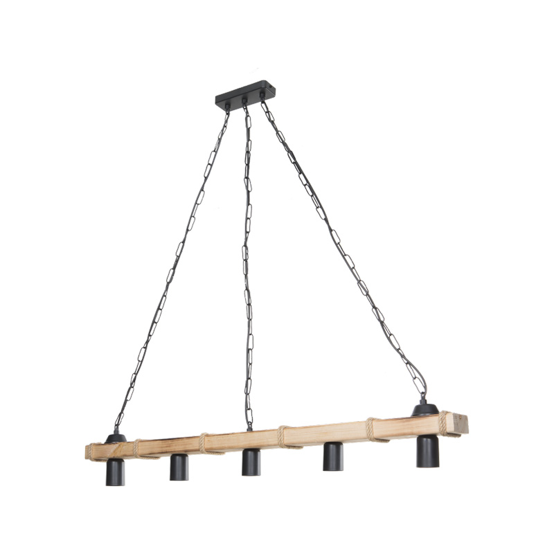 Φωτιστικό οροφής πεντάφωτο Lagoon Ε27 σε καφέ απόχρωση 100x8.5x10.5εκ