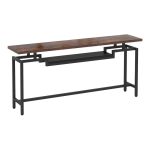 Κονσόλα Onole σε καρυδί - μαύρο μέταλλο 180x35x82εκ