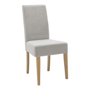 Καρέκλα Ditta ύφασμα γκρι-πόδι sonoma 44x56x96εκ -Τιμή Σετ 2 τεμ.