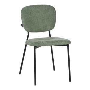 Καρέκλα Cathair μπουκλέ ύφασμα σε λαδί απόχρωση με μαύρα μεταλλικά πόδια 48x53x82εκ -Τιμή Σετ 4 τεμ.