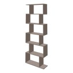 Βιβλιοθήκη Sezen σε μόκα απόχρωση 70x24x191.5εκ