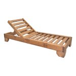 Ξαπλώστρα Zalka L1 σε καρυδί απόχρωση 66x197x28εκ