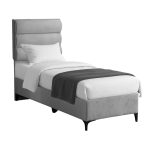 Κρεβάτι Limit ύφασμα σε γκρι απόχρωση 90x200εκ