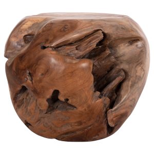 ΒΟΗΘΗΤΙΚΟ ΤΡΑΠΕΖΙ LOGGY ΞΥΛΟ TEAK--ΦΥΣΙΚΟ 50x50x50Υεκ.