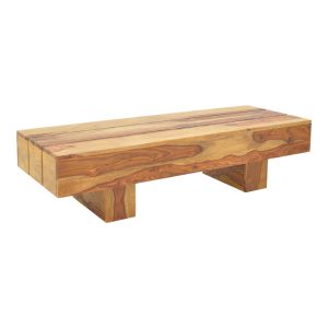 Τραπέζι Lucca μασιφ ξύλο sheesham σε καρυδί απόχρωση 120x45x30εκ